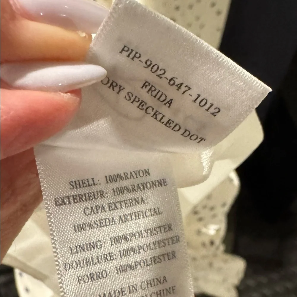 Rails Frida ivory dress with Polka Dots size medium. Like new. Used once - Picture 9 of 9